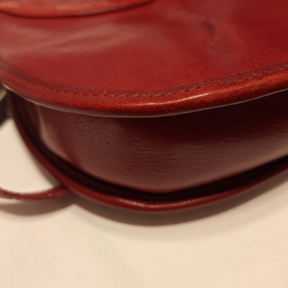 Brighton Red Leather croc Embossed shoulder bag 13.5"x10" - Picture 13 of 14